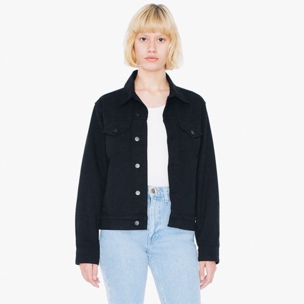 Black denim jacket